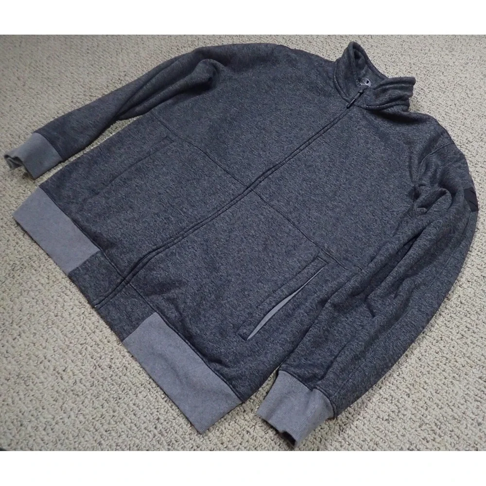 The North Face Fleece Jacket Mens XL Gray Excellent Sherpa Lined Full Zip Mock